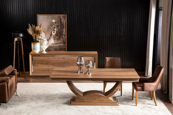 Eleganten stol v loft stilu - kuhinjski stol iz črne usnje