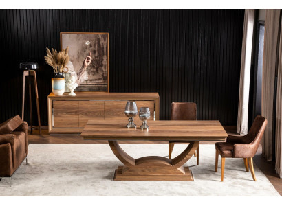 Eleganten stol v loft stilu - kuhinjski stol iz črne usnje