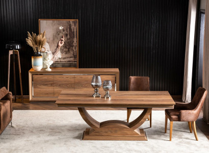 Eleganten stol v loft stilu - kuhinjski stol iz črne usnje