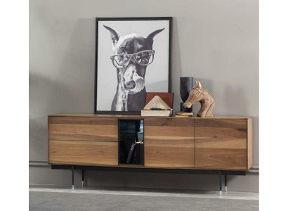 Set črnih modernih kuhinjskih pohištva 8 delov