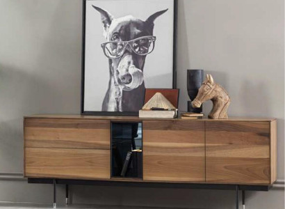 Set črnih modernih kuhinjskih pohištva 8 delov