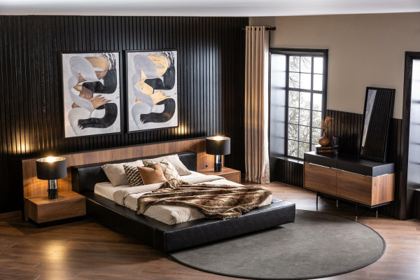 Omara + ogledalo z skupnim prostorom za shranjevanje v 2 delih