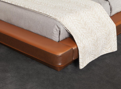 Moderna luksuzna posteljna ograja v rjavi