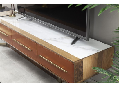 Večfunkcionalna polica iz oranžnega jekla