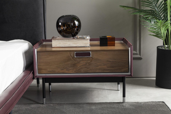 Luksuzna rjava nočna omarica za spalnico, moderna konzola