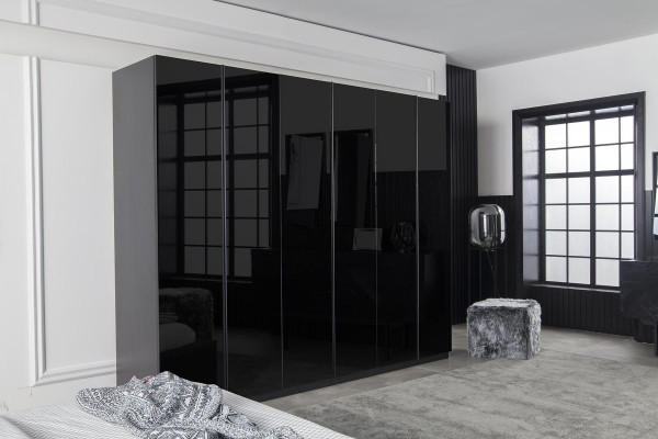 Polica iz črnega lesa 264 cm