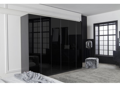 Polica iz črnega lesa 264 cm