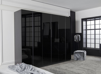 Polica iz črnega lesa 264 cm