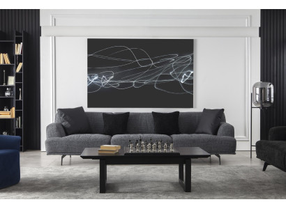 Sofa iz žameta za štiri osebe 284 cm