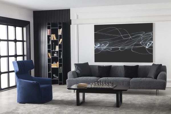 Sofa iz žameta za štiri osebe 284 cm