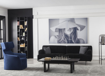 L-sofa za 3 osebe 235 cm tkanina