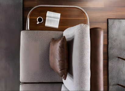 Siva tkaninska sedežna garnitura za 3 osebe z 3-delno mizo