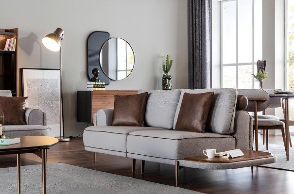 Sedežna garnitura za 32 oseb v sivi barvi