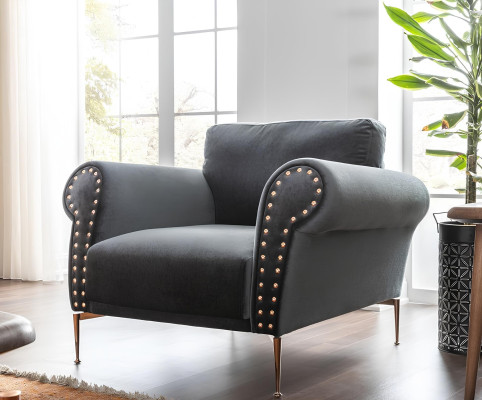 Stol, koktajl stol, modern dizajn, modra, tkanina