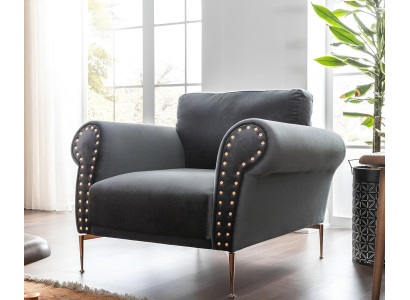 Stol, koktajl stol, modern dizajn, modra, tkanina