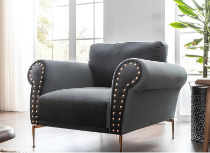 Stol, koktajl stol, modern dizajn, modra, tkanina