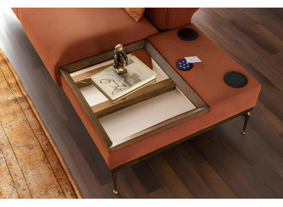 Moderna oranžna kavč za dve osebi 234 cm