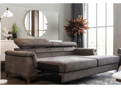 Sofa 321 iz tkanine z funkcijo postelje