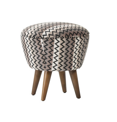 Siv oblazinjeni pouf