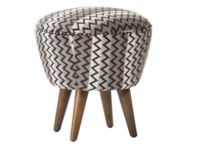 Siv oblazinjeni pouf