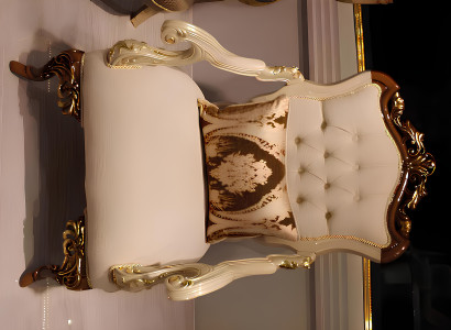 Luksuzna dnevna soba komplet Exquisiten 2 kavča in oblikovalska stol