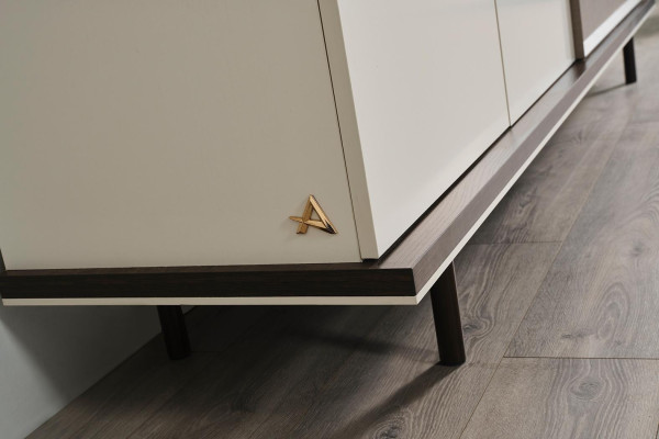 Oblikovalska jedilnica pohištvo leseni stranski stol z luksuznim ogledalom in predalnikom