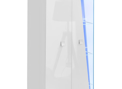 Luksuzna bela omara z 2 vitrinami za moderno dnevno sobo