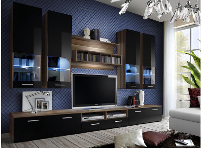 Luksuzno črno pohištvo za dnevno sobo