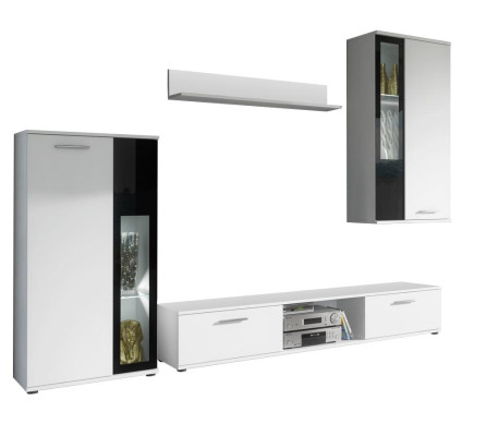 Luksuzno opremljena stenska sestava za moderno dnevno sobo