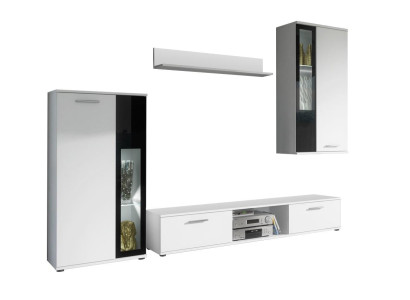 Luksuzno opremljena stenska sestava za moderno dnevno sobo