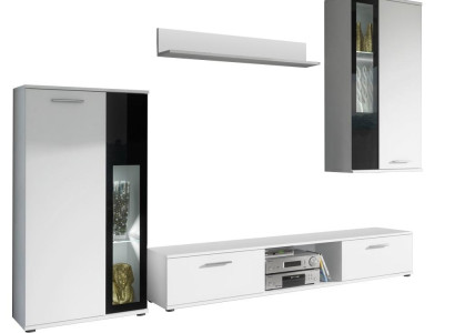 Luksuzno opremljena stenska sestava za moderno dnevno sobo