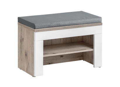 Siv omarica za čevlje s blazino Moderni dizajn Nova pohištva Lesena omarica za čevlje