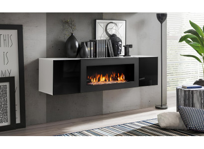 Dizajnerski omar za dnevno sobo s kaminom moderne lesene pohištvo