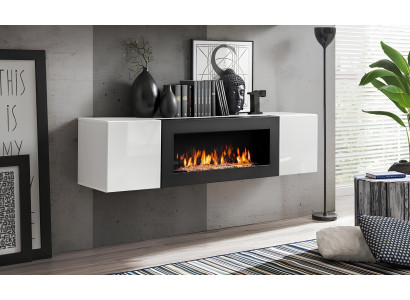 Luksuzna vgrajena omara s kaminom pohištvo za dnevno sobo zasnova dekoracija