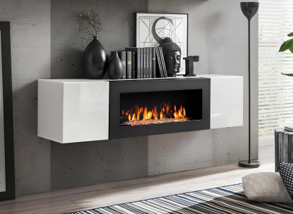 Luksuzna vgrajena omara s kaminom pohištvo za dnevno sobo zasnova dekoracija