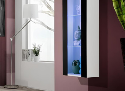 Luksuzna viseča razstavna omara za dnevno sobo, moderna pohištva iz novega lesa