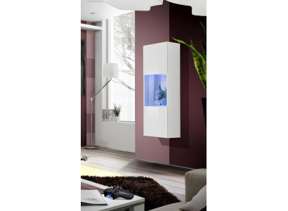 Bela viseča razstavna omara za moderno luksuzno dekoracijo dnevne sobe