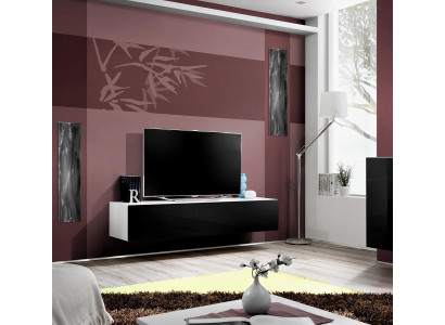 Luksuzno oblikovan stenski TV regal za moderno pohištvo v dnevni sobi