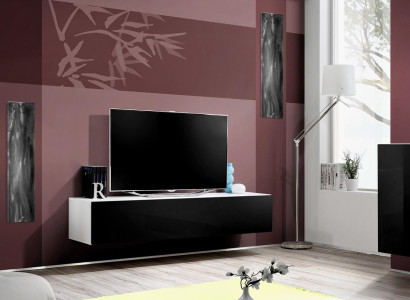 Luksuzno oblikovan stenski TV regal za moderno pohištvo v dnevni sobi