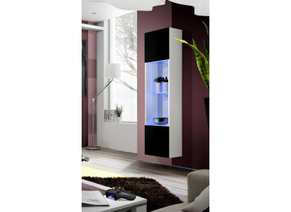 Sodobna bela viseča lesena razstavna omara