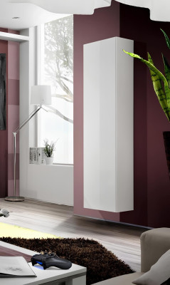 Luksuzna bela lesena vgradna omara s sodobnim dizajnom za dnevno sobo