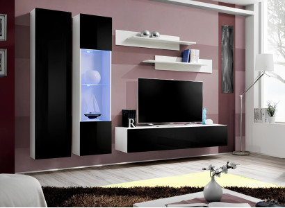 Moderen komplet za dnevno sobo s TV stojalom in policami