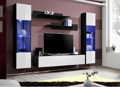 Kuhinjska stenska enota za dnevno sobo sodobne zasnove TV regal police