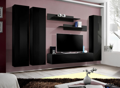 Pohištvo za dnevno sobo rtv nizka omara iz črnega lesa nove moderne pohištvo