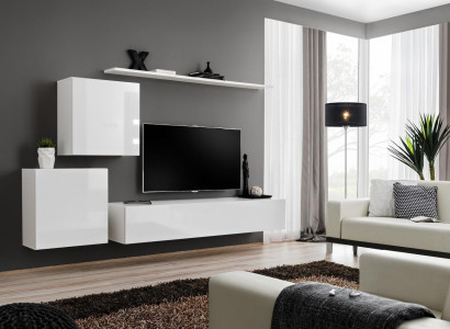 Luksuzna bela dnevna stena oblikovana omara pohištvo stenska omara TV stojalo police