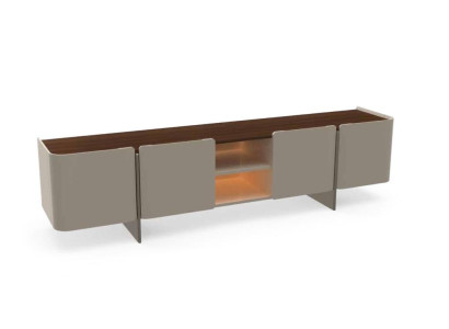 Sodobna luksuzna siva stenska TV enota