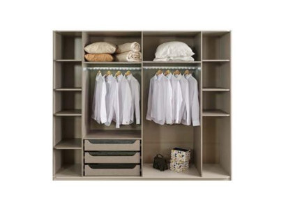 Svetleča bela steklena omara, oblikovalske omare za spalnico, leseno pohištvo