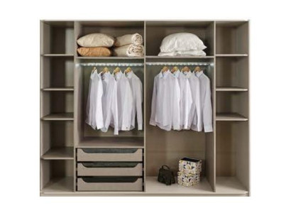 Svetleča bela steklena omara, oblikovalske omare za spalnico, leseno pohištvo