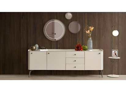 Luksuzna bela oblikovana jedilnica bufet, eleganten bufet