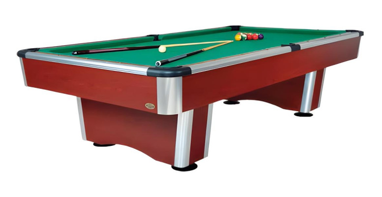 Sodobna biljardna miza iz masivnega lesa in aluminija